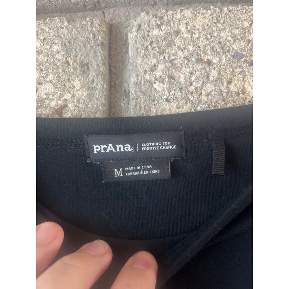 Prana Womens Black Long Sleeve Blouse With Thumbhole Detailing - Size M - Picture 3 of 6